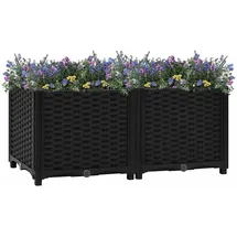 vidaXL Hochbeet 80 x 40 x 20 cm Schwarz