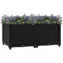 vidaXL Hochbeet 80 x 40 x 20 cm Schwarz