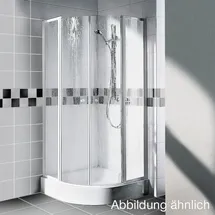 Kermi Nova 2000 Viertelkreis-Duschkabine mit Pendeltüren mit Festfeldern 100x80x200 cm, Duschkabinen, N2P53V322011K,