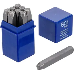 BGS 3036 Einschlagzahlen Höhe 6mm  Zahl 0 1 2 3 4 5 6 7 8 9 - 9 teilig