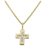 JuwelmaLux Kreuzanhänger JuwelmaLux Anhänger 333/000 (8 Karat) Gold Kreuz mit Zirkonia JL20-02- (1-tlg)