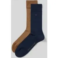 Strümpfe aus Baumwoll-Mix im 2er-Pack, Oliv, 43/46