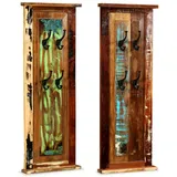 vidaXL Wandgarderobe Altholz Massiv 38 x 100 cm Teak