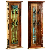 vidaXL Wandgarderobe Altholz Massiv 38 x 100 cm Teak