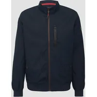 S.Oliver - Outdoor-Jacke mit Stehkragen und Kontrast-Details, Dunkelblau, L