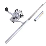 Demiawaking Kugelschreiber Angelrute Teleskop Ruten mit Angelrolle