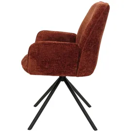 Mendler Esszimmerstuhl HWC-G67 Chenille rot