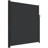 vidaXL Seitenmarkise Ausziehbar 220 x 300 cm Schwarz Aluminium