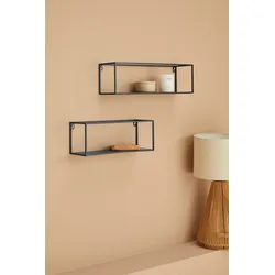Deko-Wandregal "Berit", schwarz, B:51cm H:15cm T:14cm, LEGER HOME BY LENA GERCKE, Regale, Wandregal