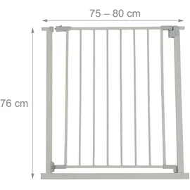 Relaxdays Treppenschutzgitter 75–80 cm grau