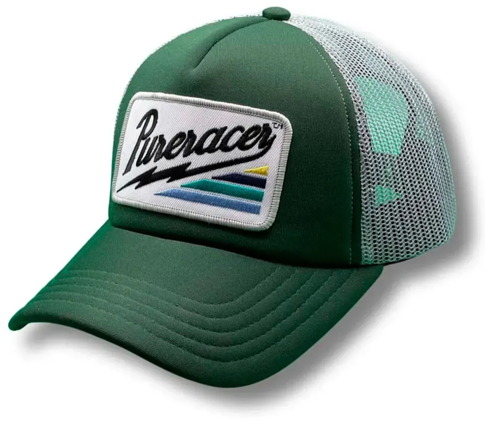 Pure Racer Thunder Stripes Kappe - Green / Grey - ONE SIZE: