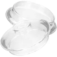 Generisch Teekanne Ersatzdeckel aus Glas Runde Glasdeckel für Teekanne Hitzebeständig und Stabil für Losen Tee und Teetassen 2 Stück