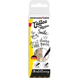 EBERHARD FABER Skinlettering Tattoostifte schwarz 1,0 - 5,0 mm, 4 St.