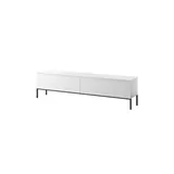 Selsey Bemmi Lowboard 175x46x32 cm Weiß/Schwarz Metall/Spanplatte
