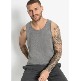 bonprix Tanktop Grau/Schwarz M