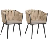 Proregal Gartenstuhl 61 x 57 x 82 cm creme 2 St.