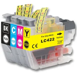 Kompatibel Brother LC-422 Set 4 Druckerpatronen von Gigao
