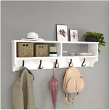 [en.casa] Wandgarderobe Åstorp 120 x 22 x 37 cm Weiß