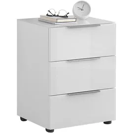 HBZ Nachtkommode Santorin Glas Weiß