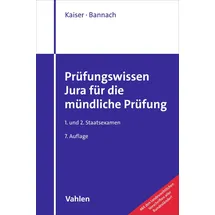Vahlen Franz GmbH Prüfungswissen Jura für die mündliche Prüfung 1. und 2. Staatsexamen