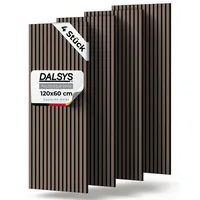 Dalsys Wandpaneel Akustikpaneele Walnuss 4 St. 120 x 60