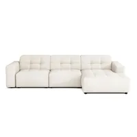 Emoebel24 Modulare Ecksofa L-form Rechts Bergi 284x166x70 cm Creme - Beige