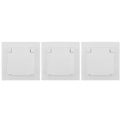 Schutzkontakt-Steckdose McPower ''Flair'', 250V~/16A, UP, IP44, weiß, 3er-Pack