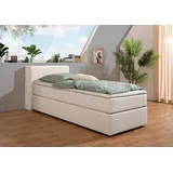 andas Boxspringbett Åby, In Cord Bezug, wahlweise mit und ohne Matrazte erhältlich beige 107 cm x 225 cm