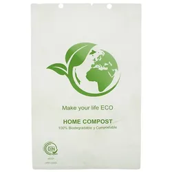 MONOUSO - Flachbeutel Markt Block Bio Home Compost 23x33,5cm 12μm (100 Stück)