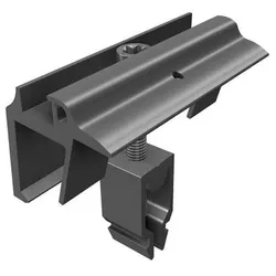 SL Rack Endklemme Vario mit Erdung, schwarz eloxiert