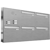 AL Briefkastensysteme Durchwurfbriefkasten Edelstahl Silber