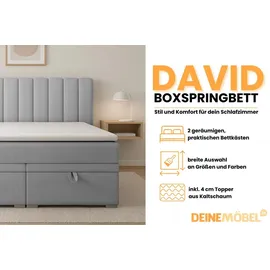 dein schlaf 24 David 200 x 200 cm H4 Hellgrau