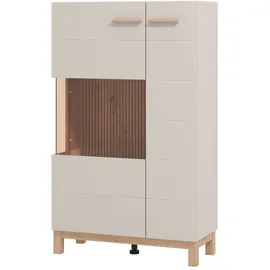 Home Affaire Vitrine Essex 77 x 35 x 127,5 cm Weiß