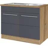 KOCHSTATION Spülenschrank »KS-Wien«, Breite 100 cm, inkl. Einbauspüle,