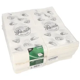 Papstar Fleischerbeutel, Kraftpapier, gefädelt groá, Lebensmittelverpackung, Weiss