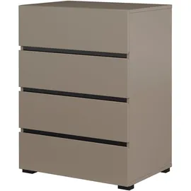 INOSIGN Kommode INOSIGN "Cross,Breite 60 cm, moderne grifflose Sideboard,4 Schubkästen", braun, B:60cm H:78,5cm T:40cm, Sideboards, Kommode, Schubladenschrank mit viel Stauraum, Flur Highboard