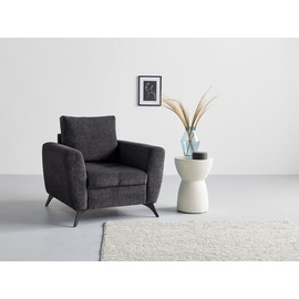 INOSIGN Sessel »Lörby«, auch mit Aqua clean-Bezug, feine Steppung im Sitzbereich, lose Kissen grau