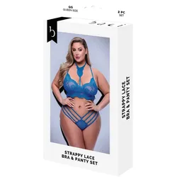 Unterwäsche-Set Baci Lingerie Bra & Panty Blau (Queen)