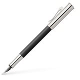 Graf von Faber-Castell 146541 - Füllfederhalter Guilloche, Schwarz, Federbreite F, 1 Stück, 1 Unidad (Paquete de 1)