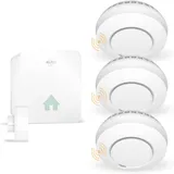 ELRO Connects SF500S Rauchmelder Kit - Komplettes Set K2 Connector + 3X Funk Rauchmelder Kit - Warnt per Smartphone - nach EN14604