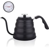 HöHscheid Schwanenhals Wasserkocher, 1200ml / 40oz Edelstahl Wasserkessel Induktion Gooseneck Kettle Kaffeekanne mit Thermometer