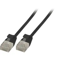 EFB-Elektronik EFB K8108SW.0,15 -- Cat.6A U/UTP TPE 3,6mm ultraflex schwarz 0,15m Kupferverkabelung
