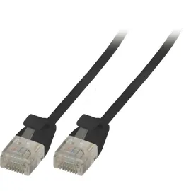 EFB-Elektronik EFB K8108SW.0,15 - Cat.6A U/UTP TPE, 3,6mm ultraflex schwarz 0,15m Kupferverkabelung