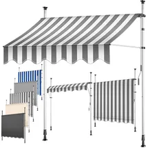 Kesser Klemmmarkise mit Handkurbel 350 cm grau/weiß