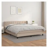 vidaXL Boxspringbett Matratze Cappuccino-Braun 180x200 cm Kunstleder