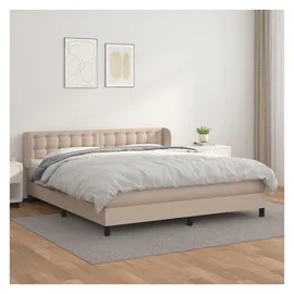 vidaXL Boxspringbett Matratze Cappuccino-Braun 180x200 cm Kunstleder