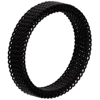 Steel_art elastischer Mesh-Ring Timon schwarz farben in schwarz | Gr.: 50