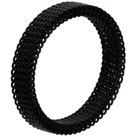 Steel_art elastischer Mesh-Ring Timon schwarz farben in schwarz | Gr.: 50