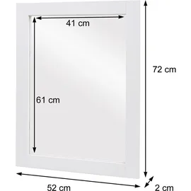 MCW Wandspiegel L86 86 x 60 cm Weiß