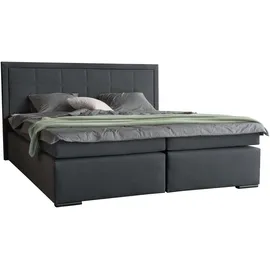Collection AB Boxspringbett COLLECTION AB "30 Jahre Jubiläums-Modell Athena", grau (anthrazit), B:193cm L:208cm, Holzwerkstoff, Spanplatte, Komplettbetten, Boxspringbett, in H2,H3 & H4, wahlweise mit LED-Leiste